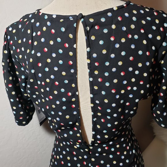 NWT Volcom April March Polka Dot Dress S - Picture 7 of 8